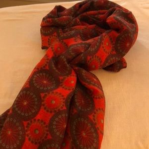 Women’s accessories/ orange printed design scarf